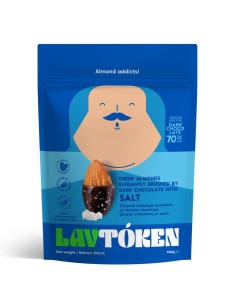 Αμύγδαλα με Μαύρη Σοκολάτα & Αλάτι 100γρ - LAVTOKEN