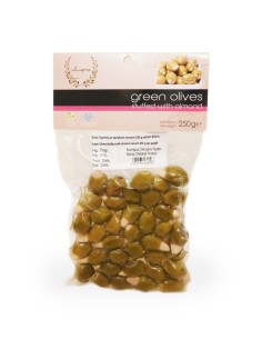 Ελιές Πράσινες Γεμιστές με αμύγδαλο 250gr