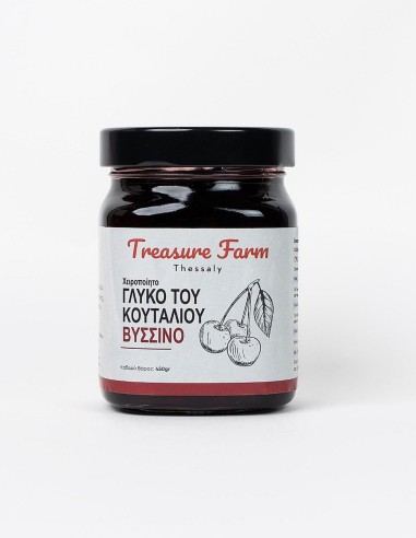 Γλυκό του Κουταλιού Bύσσινο 450g – Treasure Farm Thessaly
